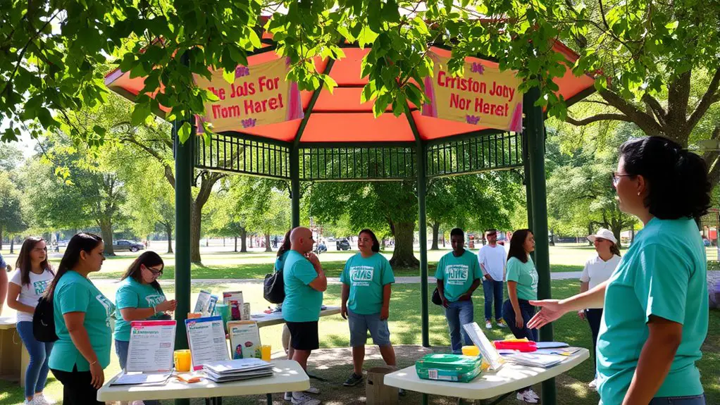 community health screening setup