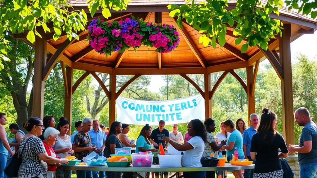 community volunteer event gazebo