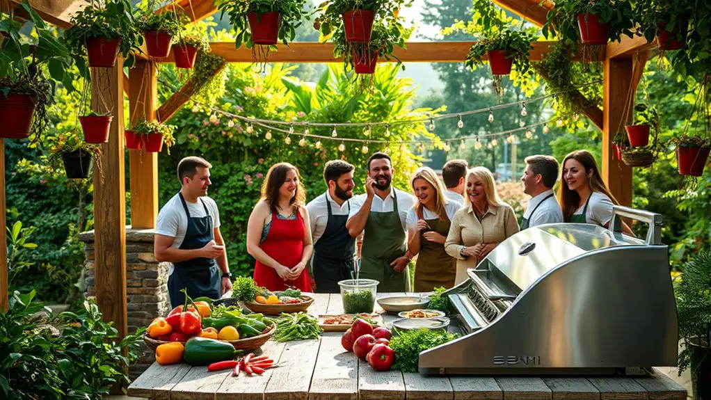 cooking challenge in gazebo