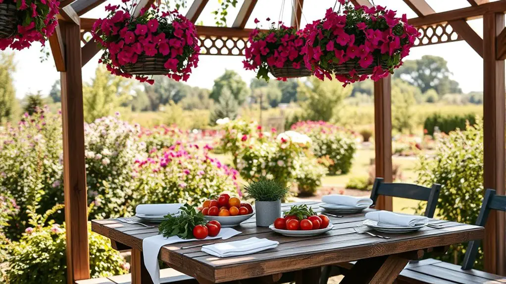 cooking class under gazebo