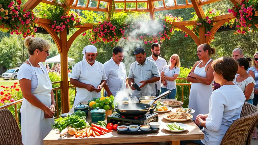cooking demo with chefs
