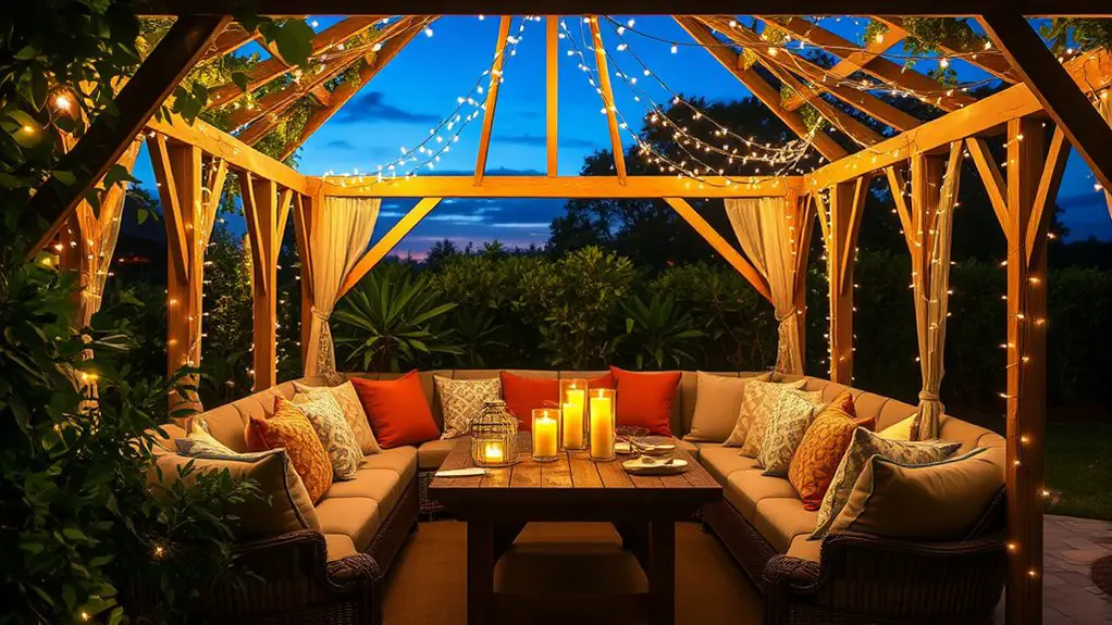cozy gazebo evening gathering