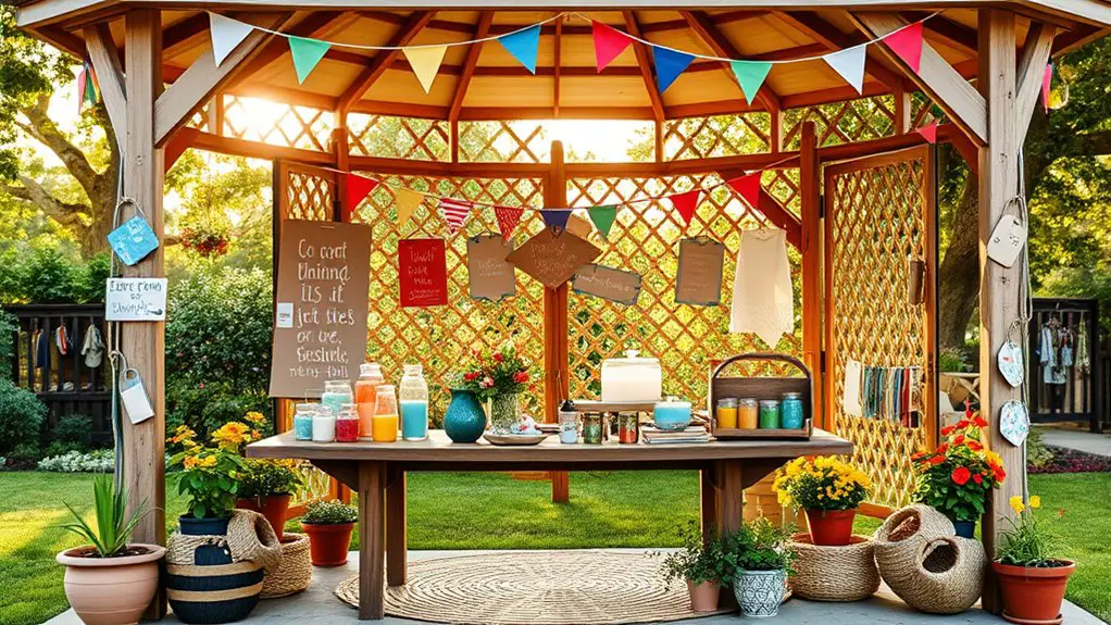 craft market under gazebo