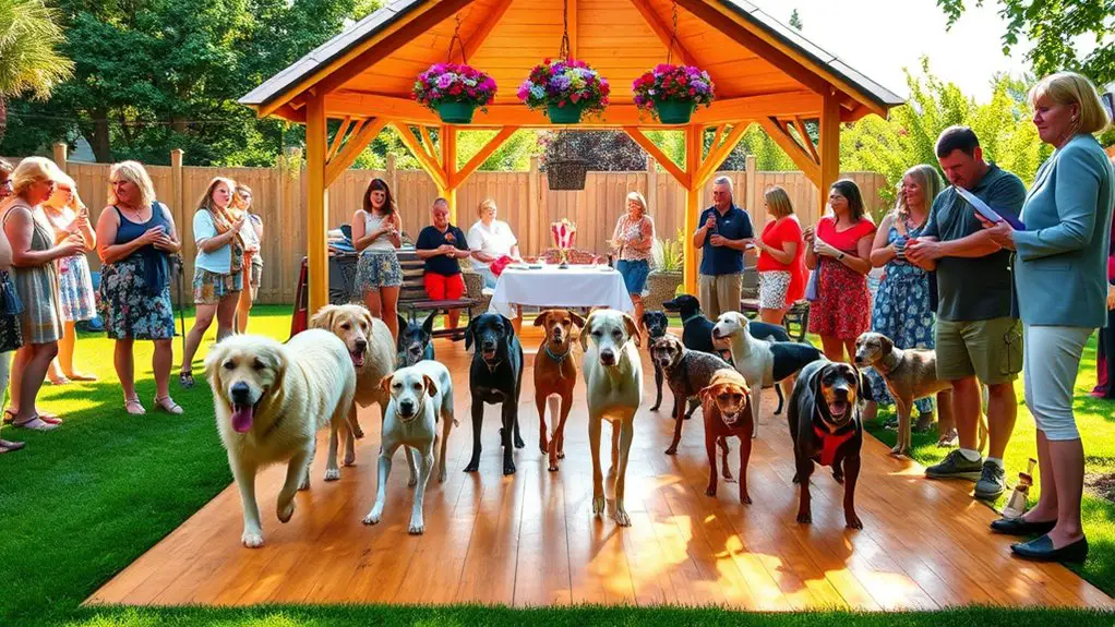 dog show in gazebo