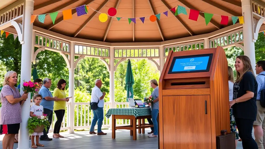 donation stations for gazebo event