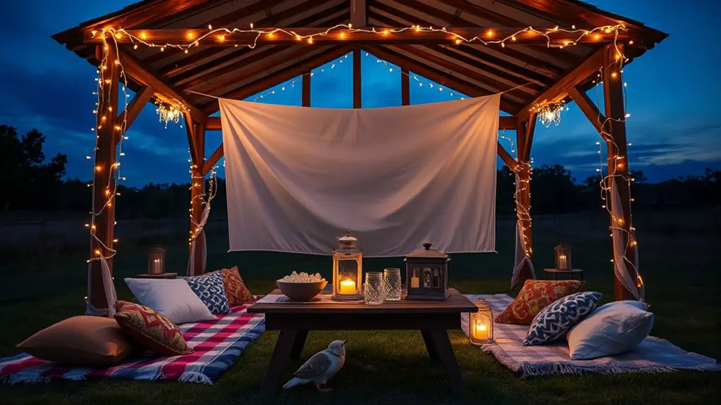 drive in movie night setup