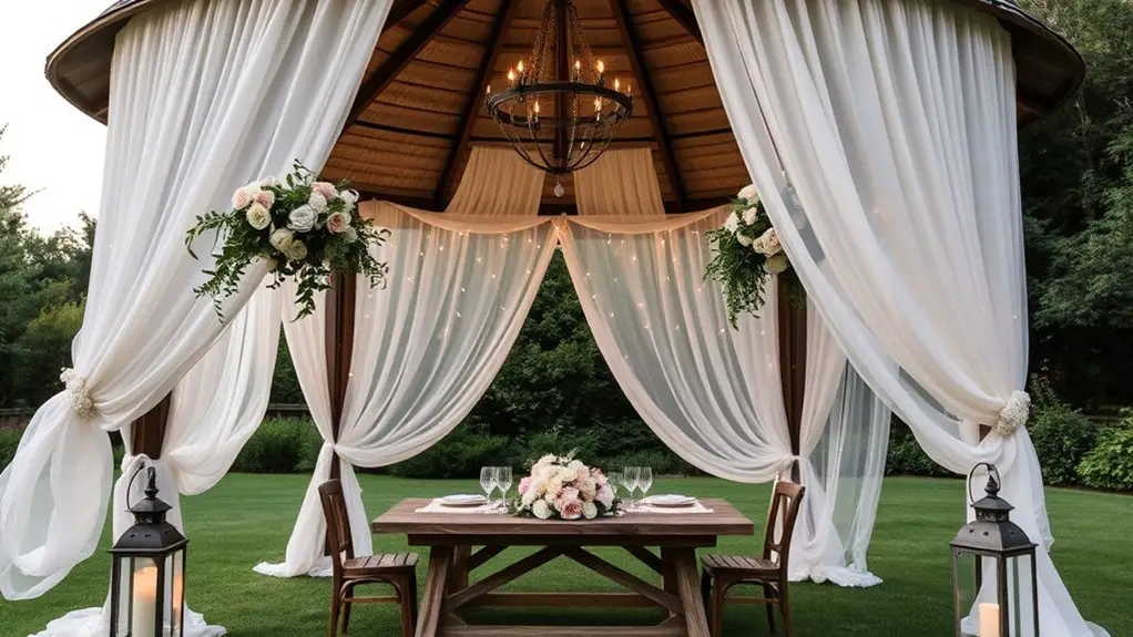 engagement party gazebo decor