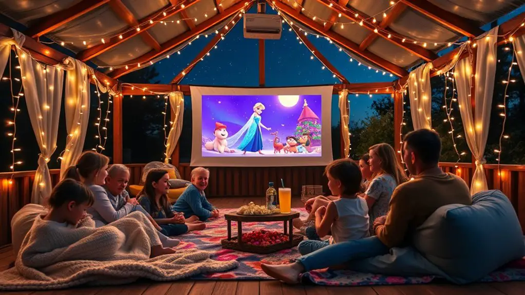 family movie night gazebo