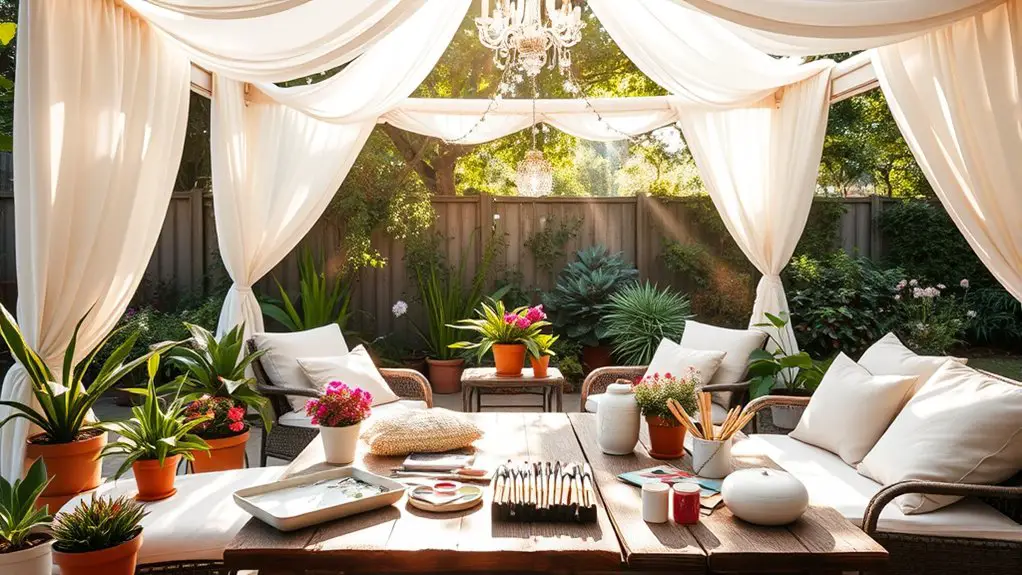 gazebo home decor workshop setup