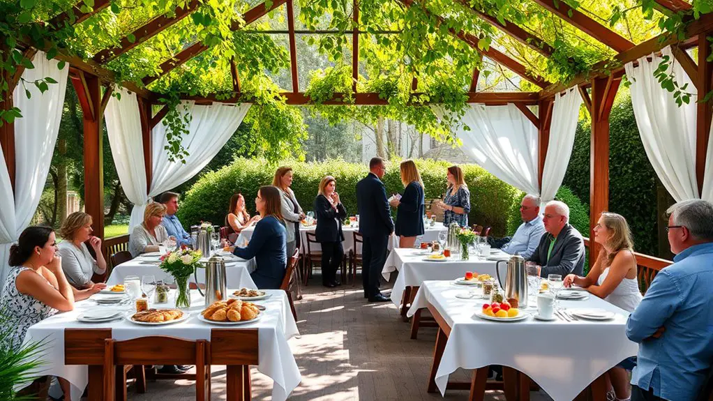 gazebo networking breakfast event