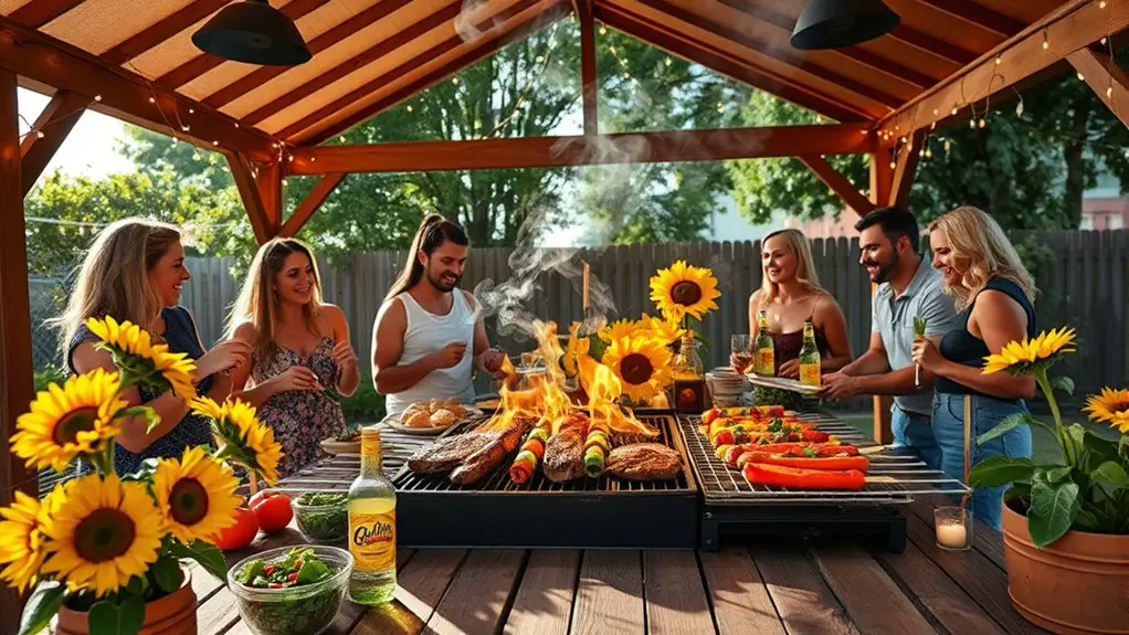 grill competition in gazebo