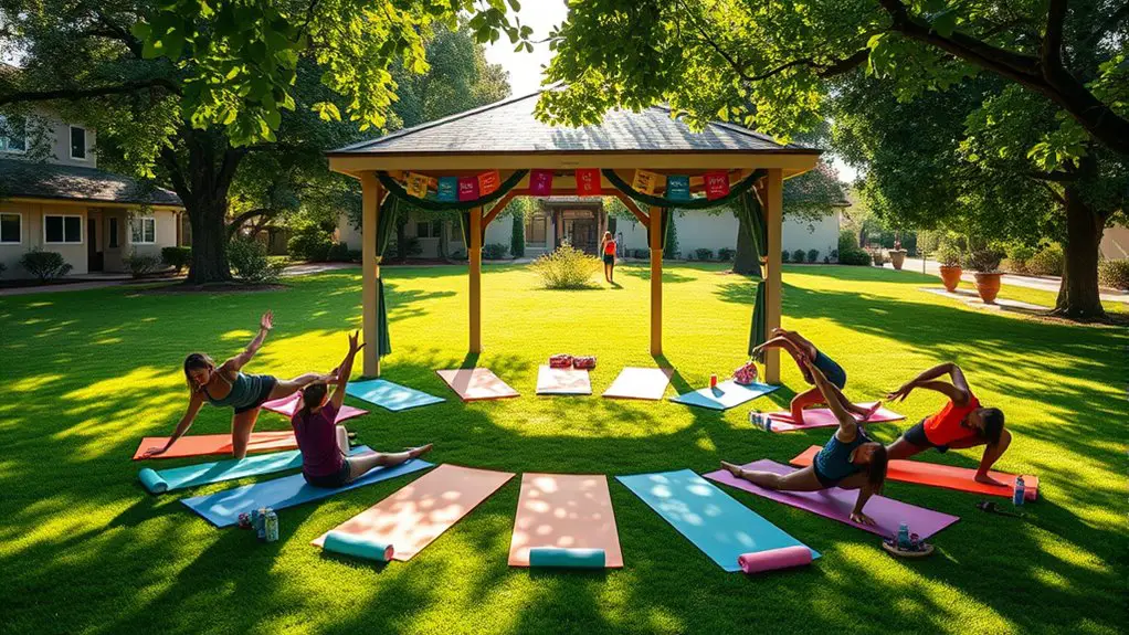 group workout gazebo event