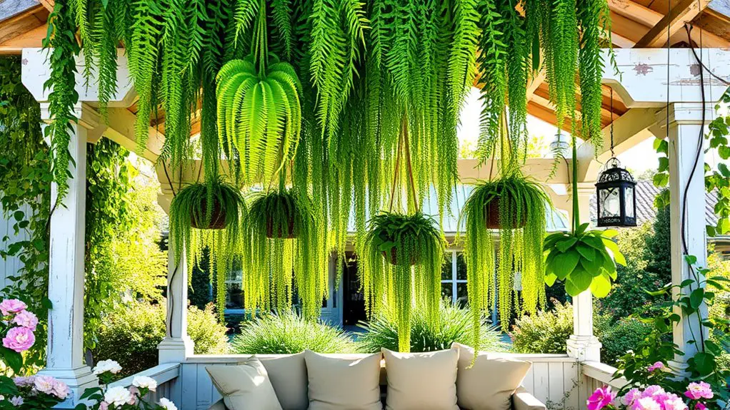 hanging plants enhance gazebo design