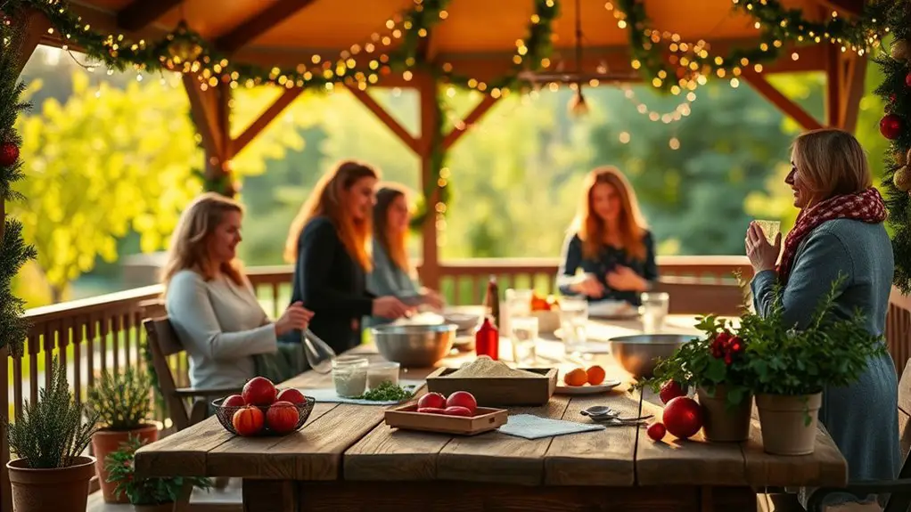 holiday cooking class gazebo