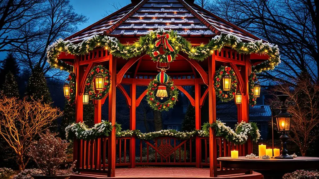 holiday decor for gazebo