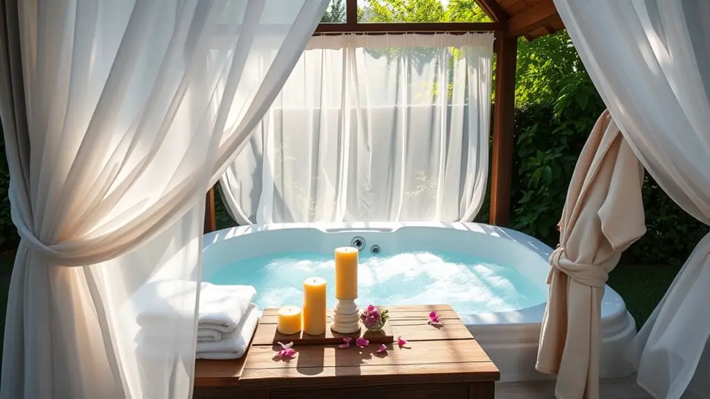 home spa gazebo setup