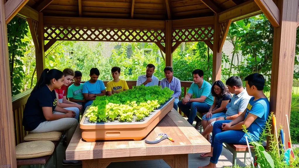 hydroponics class in gazebo