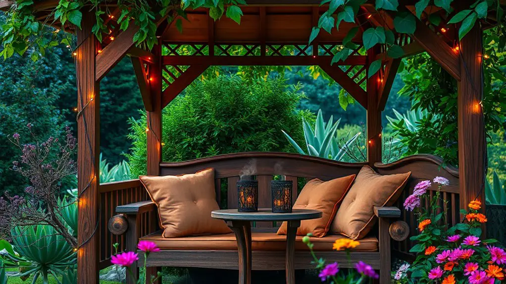 intimate outdoor retreat space