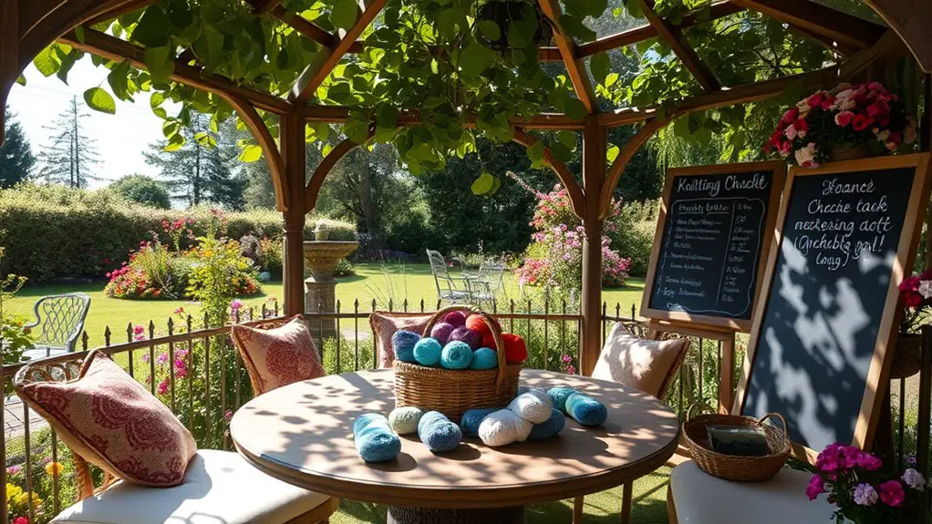 knitting and crochet class organization