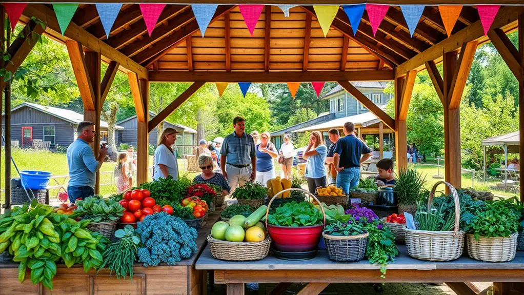 local farmers market setup