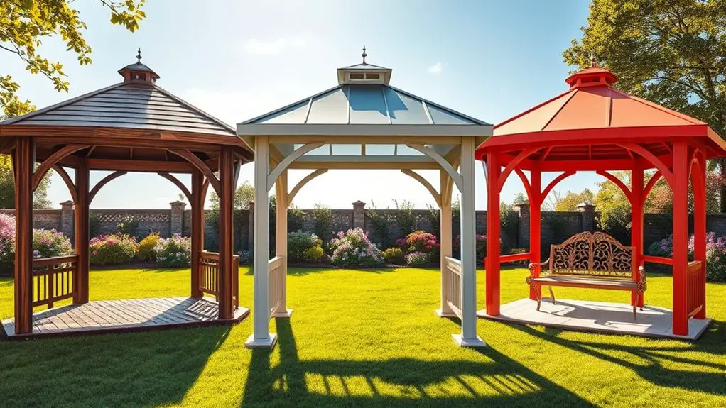 material options for gazebos