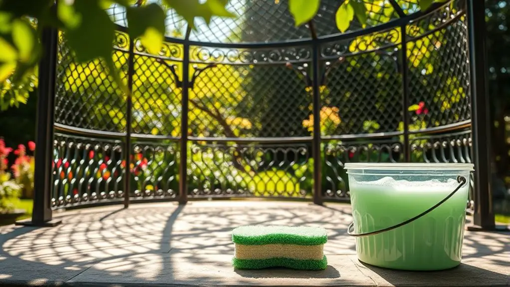 metal gazebo cleaning advice
