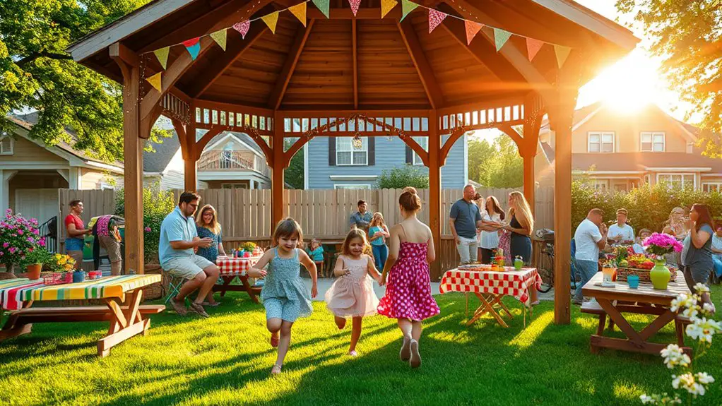 neighborhood gazebo block party