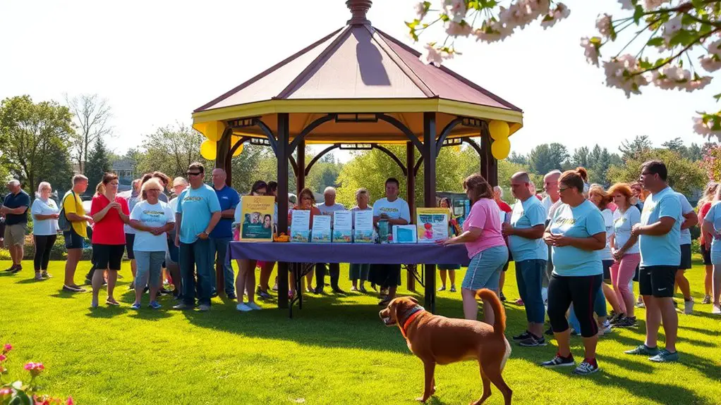 organizing charity walk gazebo