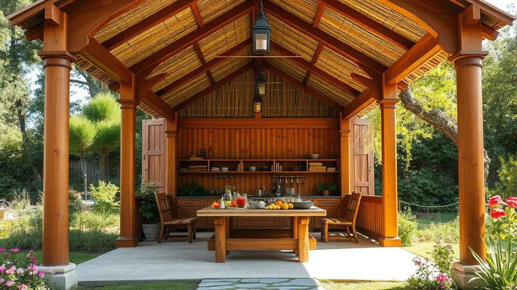 outdoor cooking class gazebos
