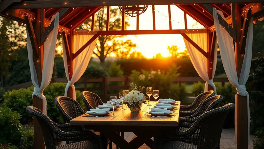 outdoor dining gazebo makeover