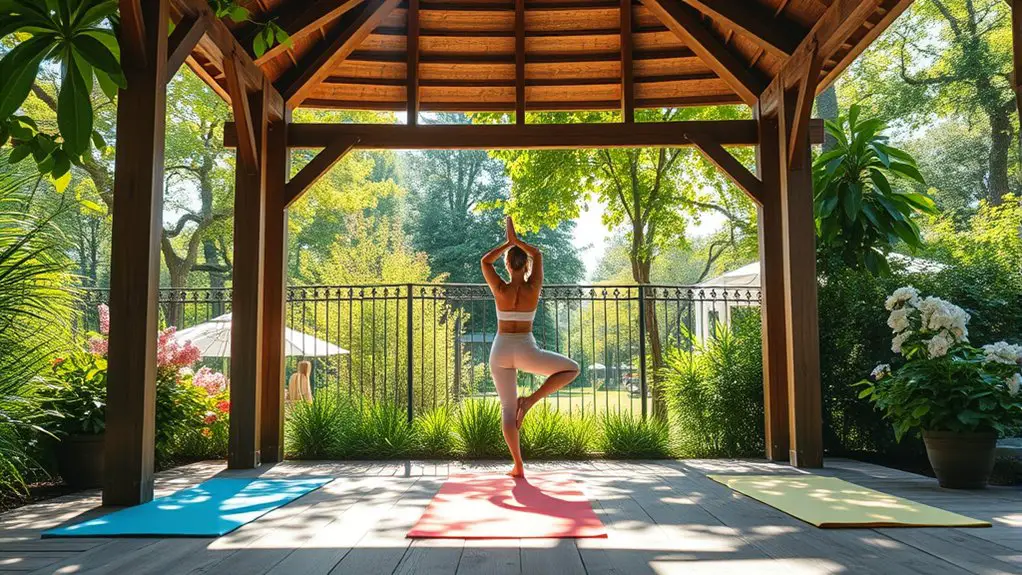 outdoor fitness and yoga
