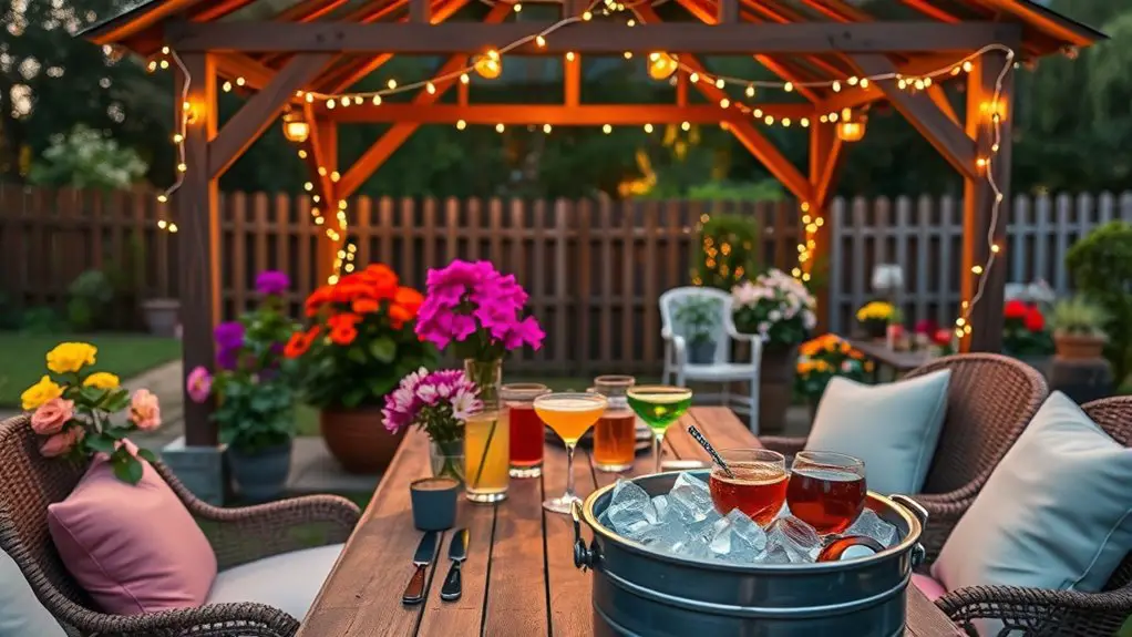 outdoor happy hour oasis