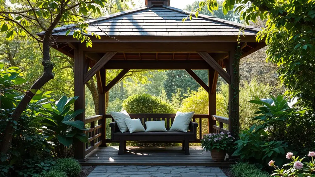 peaceful private retreat gazebo