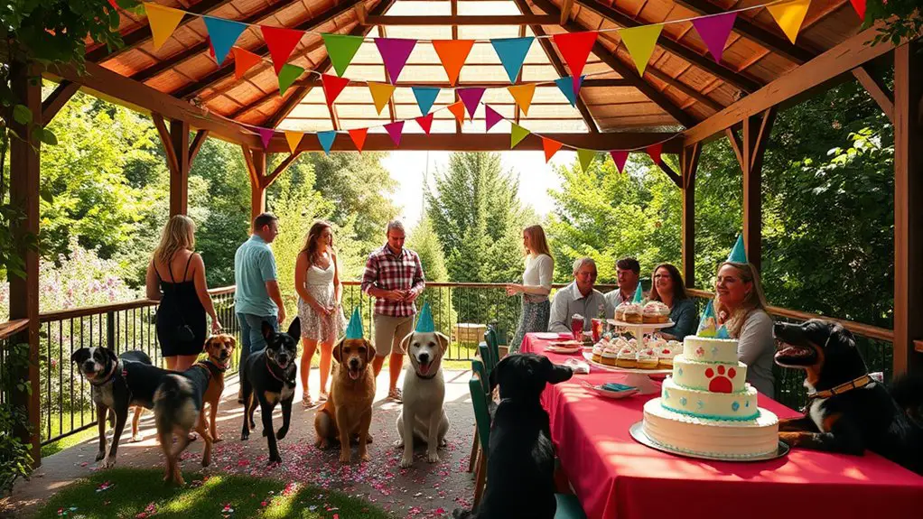 pet birthday celebration gazebo
