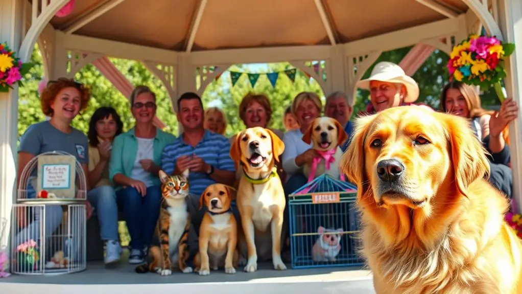 pet contest in gazebo