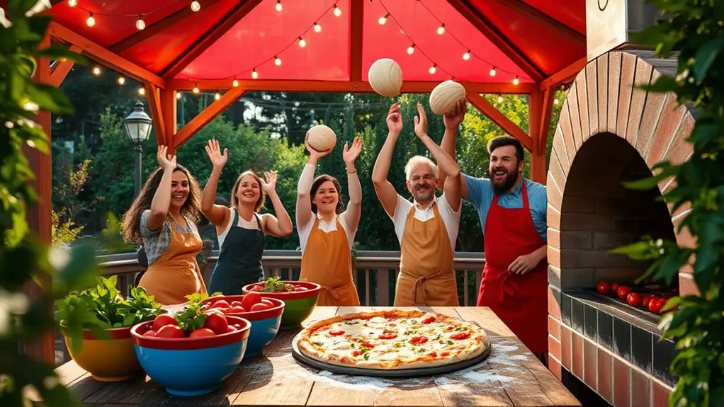 pizza contest in gazebo