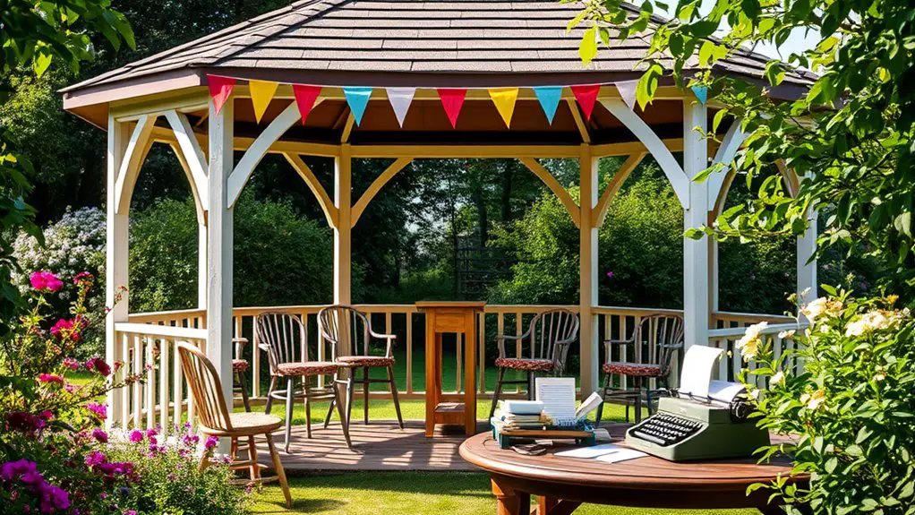 poetry reading in gazebo