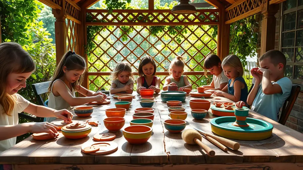 pottery workshop in gazebo