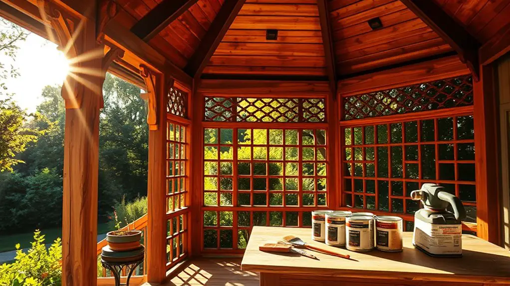 refinishing wooden gazebo restoration