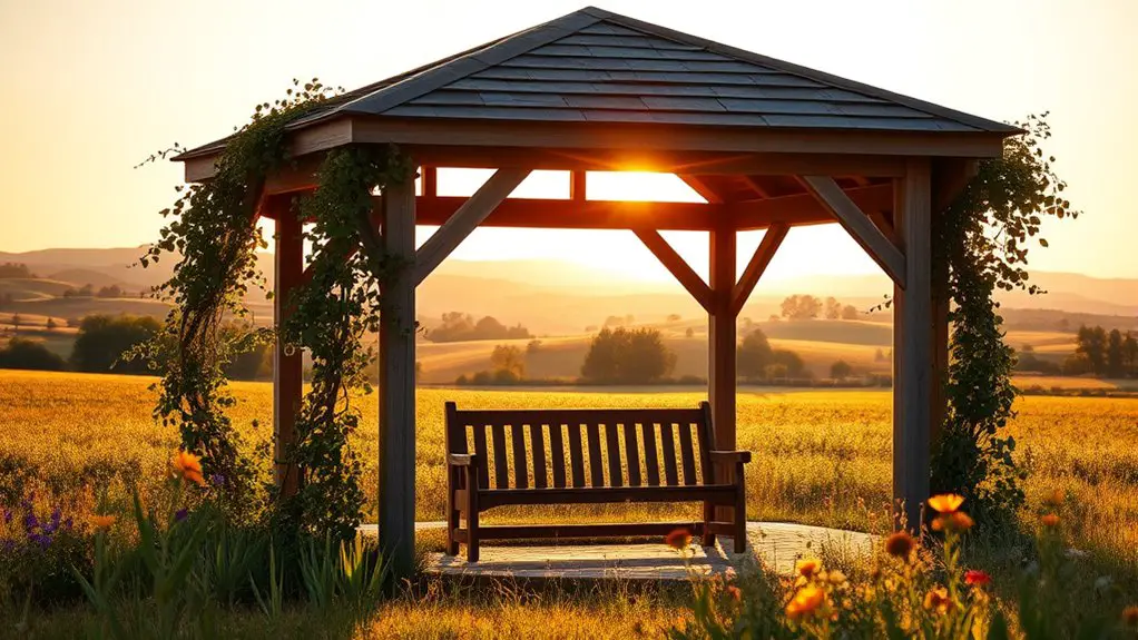 rustic farmhouse gazebo design
