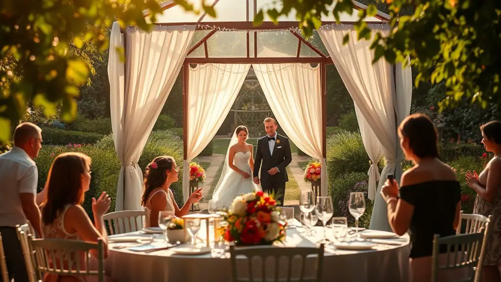 surprise gazebo engagement party