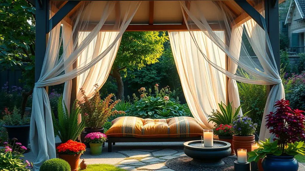 tranquil gazebo meditation space
