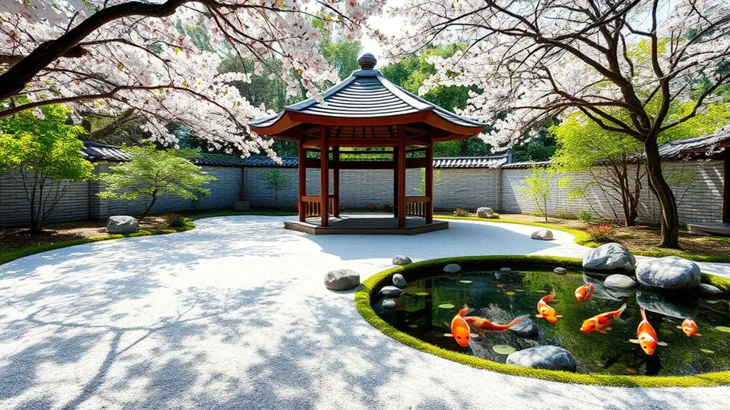tranquil gazebo zen garden