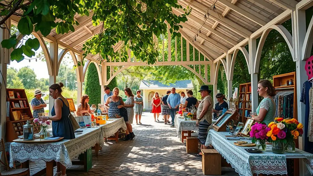 vintage market under gazebo