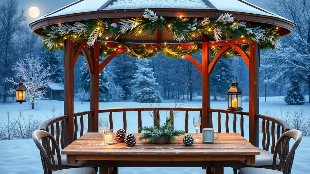 winter event in gazebo