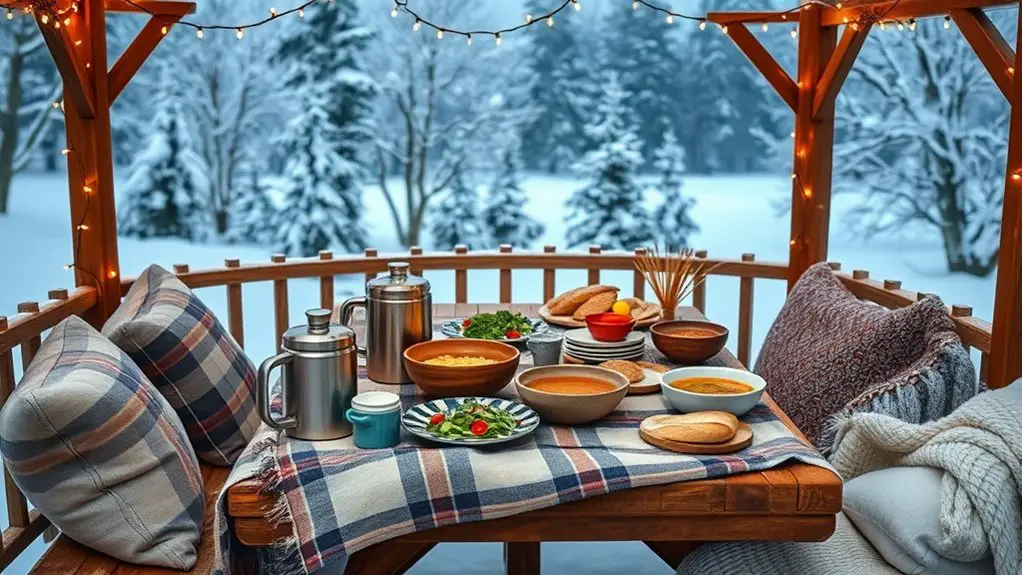 winter gazebo picnic planning