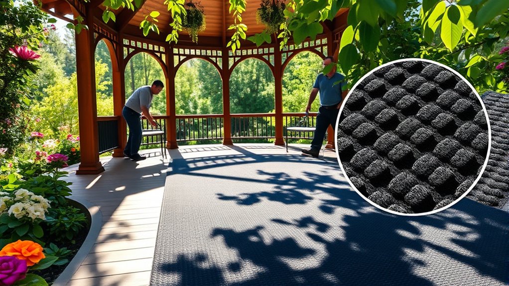 anti slip mats installation gazebo
