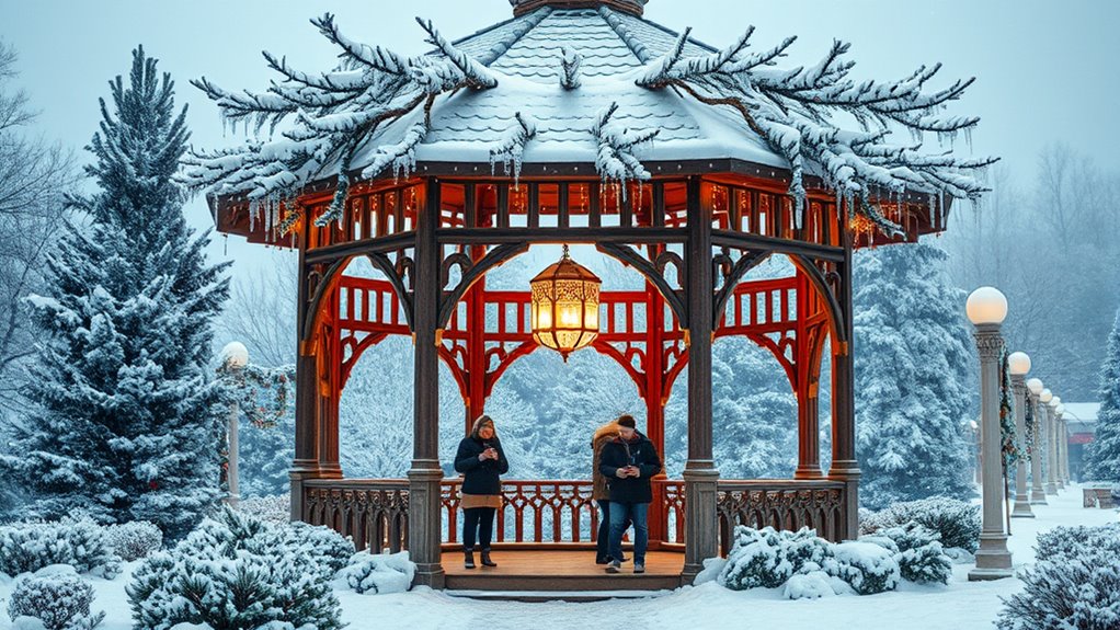 attractive winter gazebo design