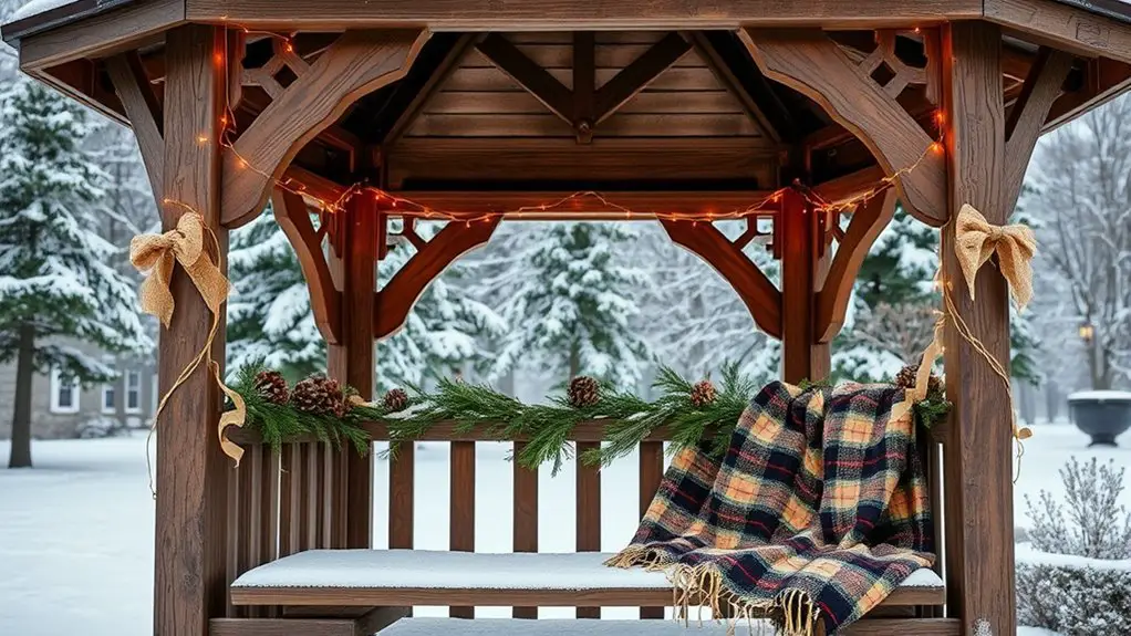 budget friendly winter gazebo decor