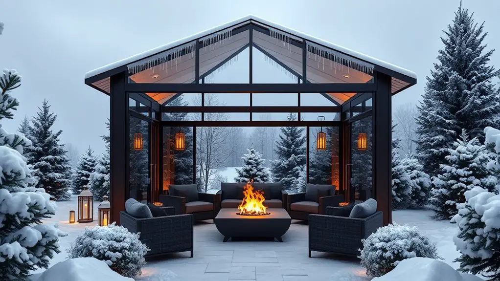 chic contemporary winter gazebo